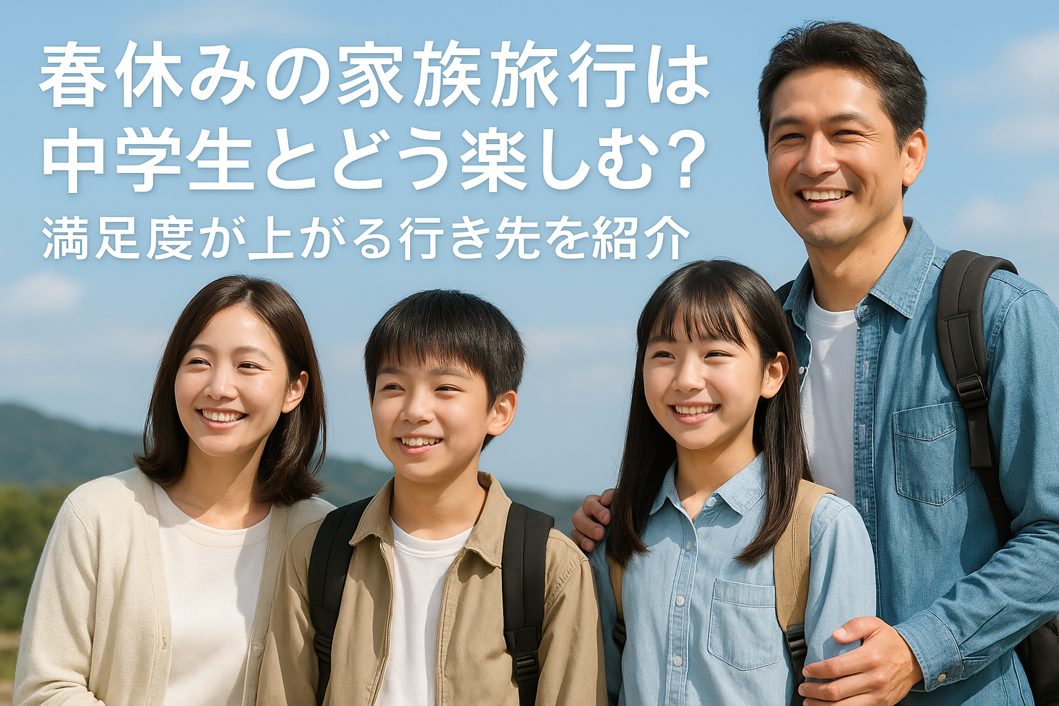 春休みの家族旅行は中学生とどう楽しむ？満足度が上がる行き先を紹介