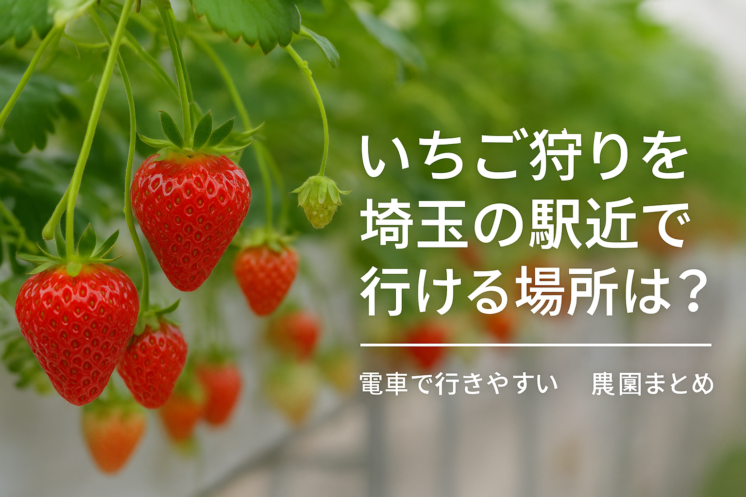 いちご狩りを埼玉の駅近で行ける場所は？電車で行きやすい農園まとめ