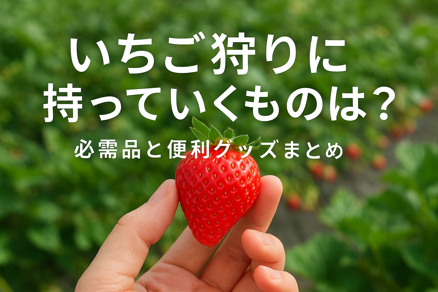 いちご狩りに持っていくものは？必需品と便利グッズまとめ