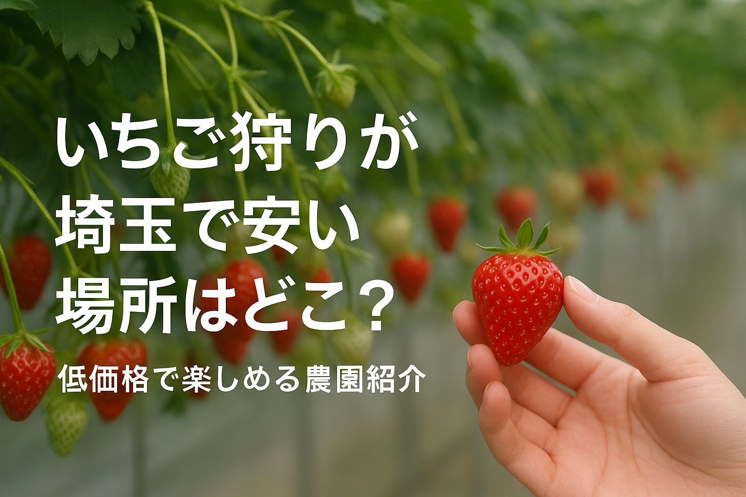 いちご狩りが埼玉で安い場所はどこ？低価格で楽しめる農園紹介