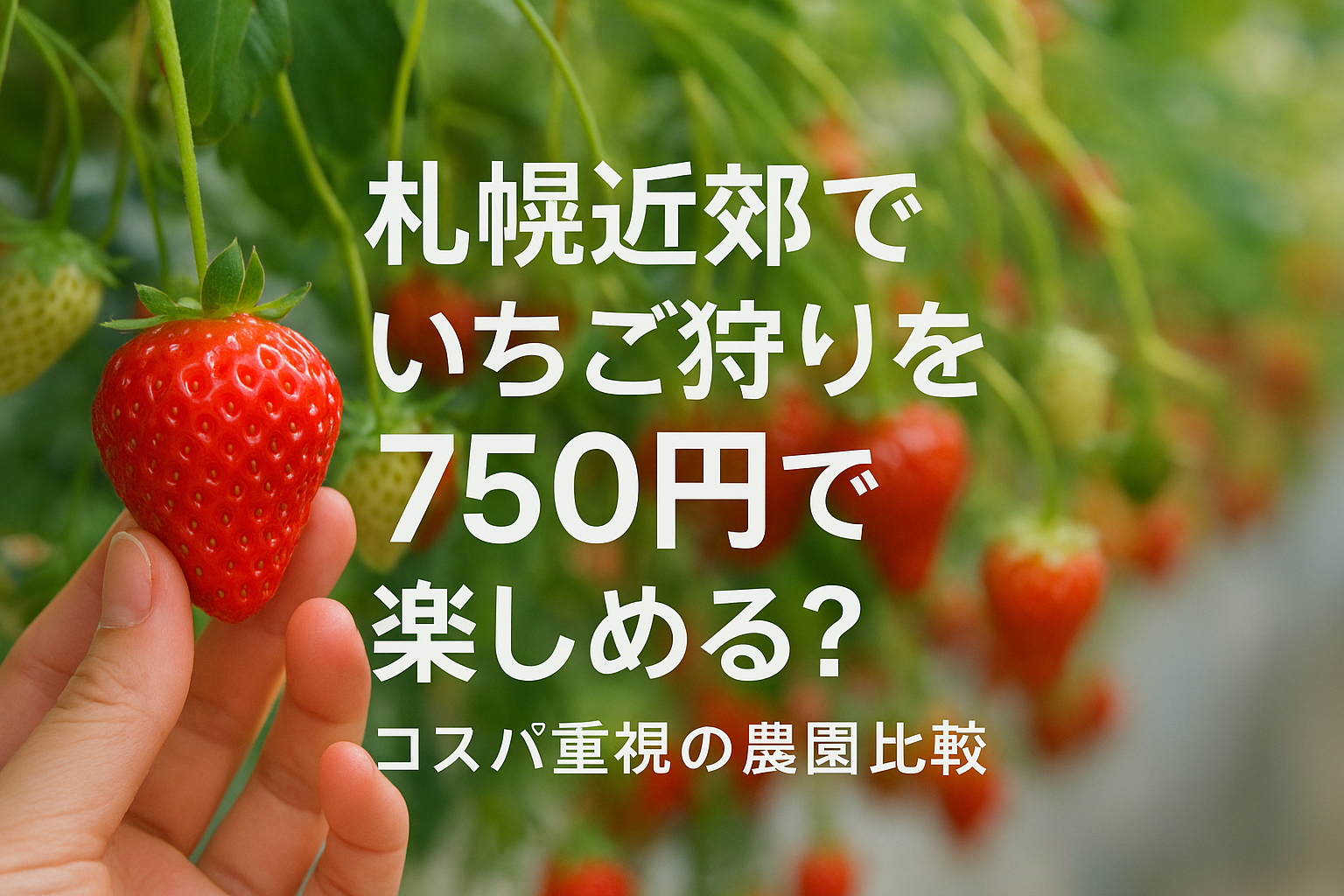 札幌近郊でいちご狩りを750円で楽しめる？コスパ重視の農園比較