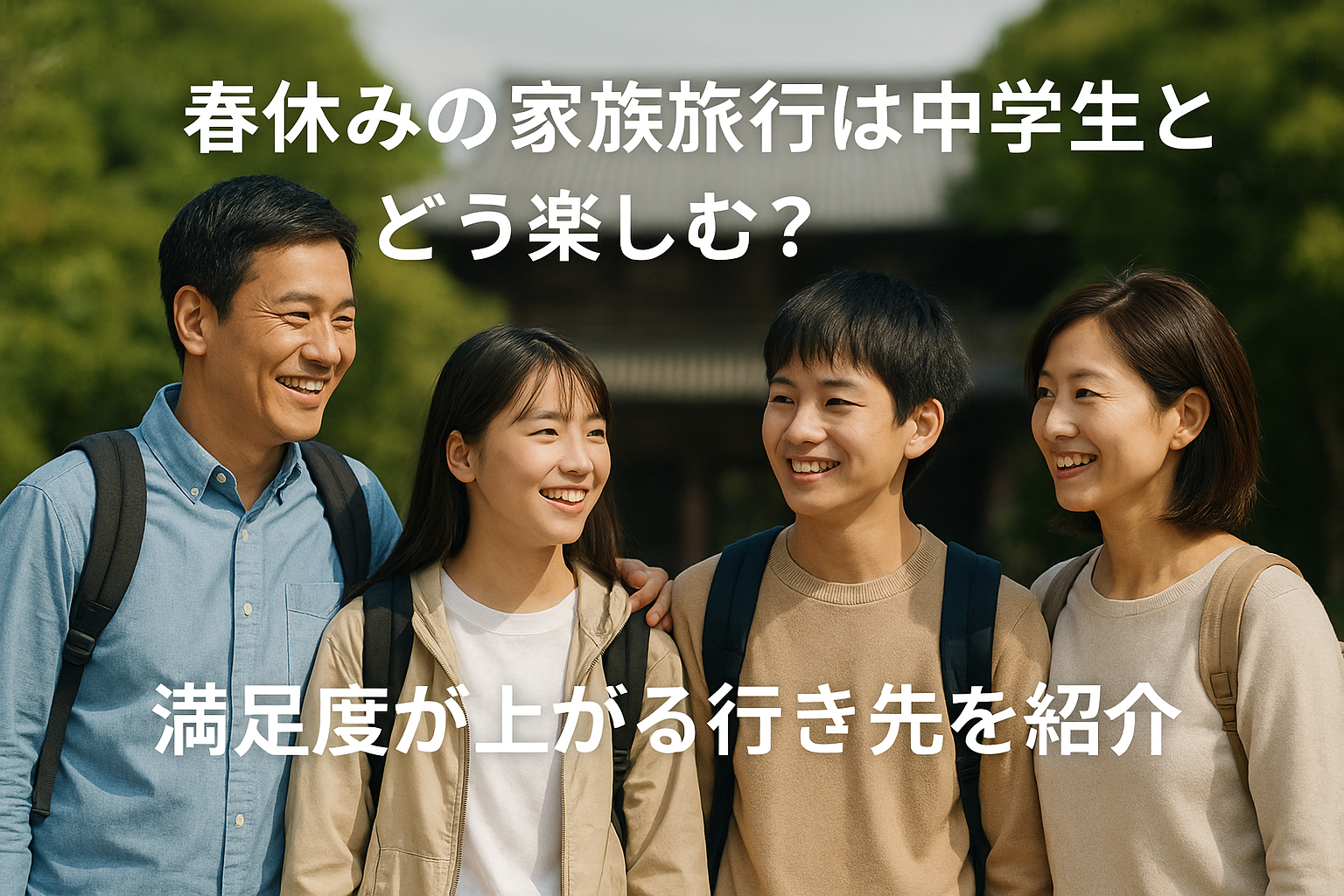 春休みの家族旅行は中学生とどう楽しむ？満足度が上がる行き先を紹介