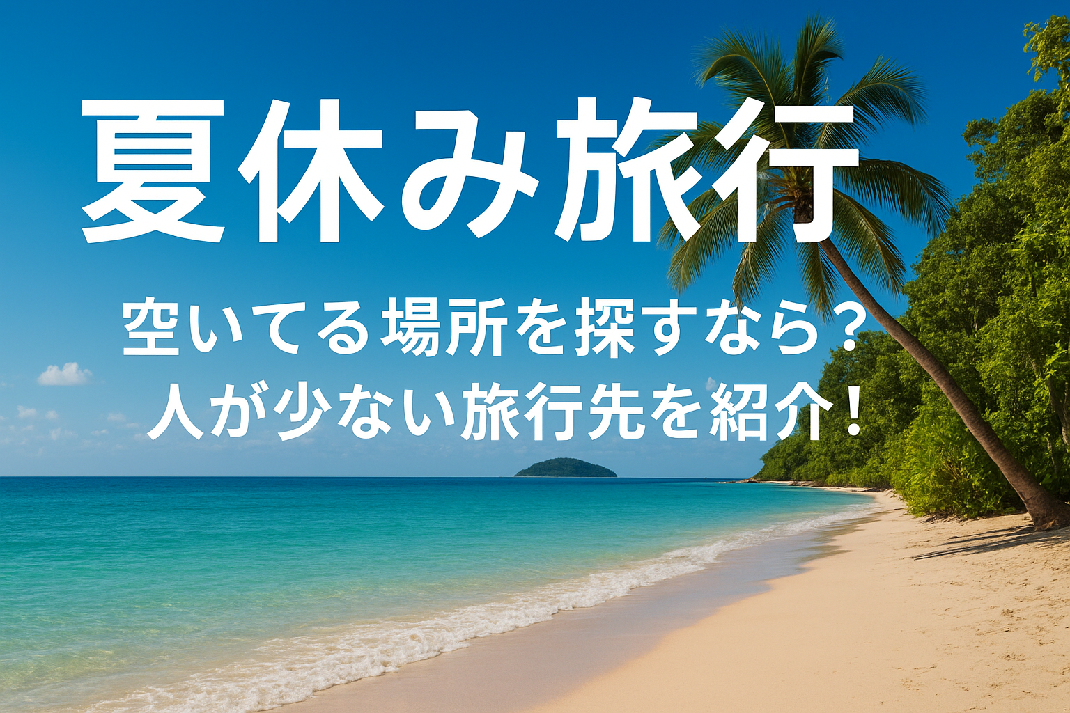 夏休み 旅行 空いてる場所を探すなら？人が少ない旅行先を紹介！