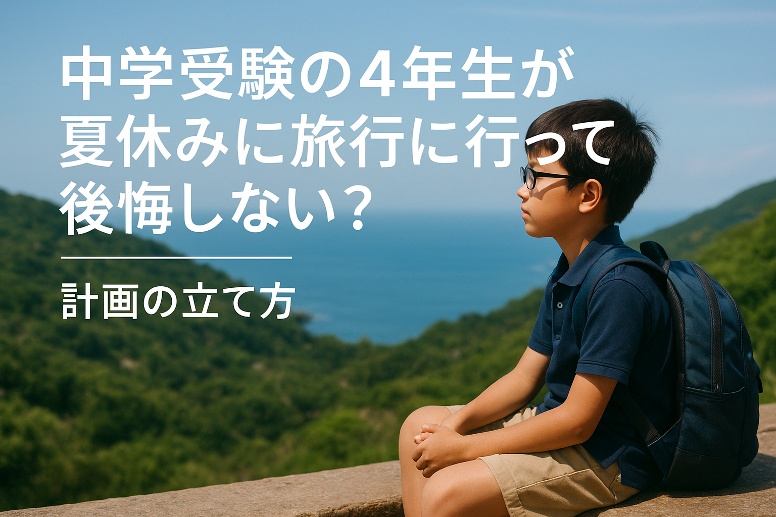 中学受験の4年生が夏休みに旅行に行って後悔しない？計画の立て方