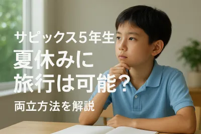 サピックス5年生が夏休みに旅行は可能？両立方法を解説