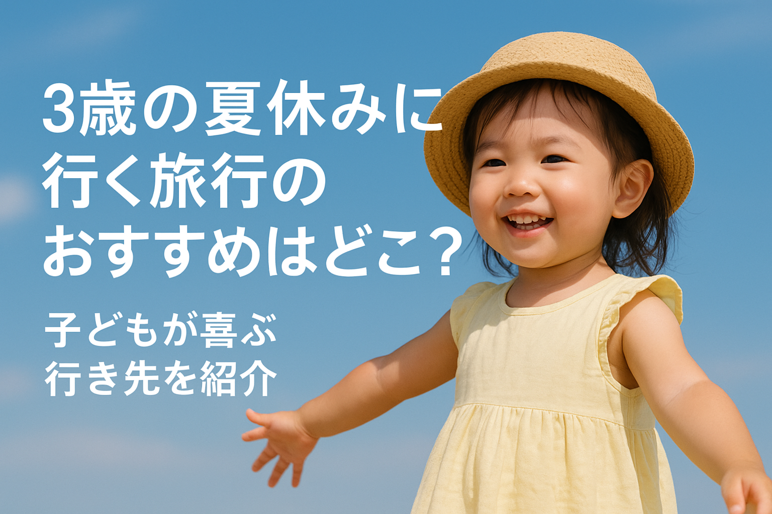 3歳の夏休みに行く旅行のおすすめはどこ？子どもが喜ぶ行き先を紹介