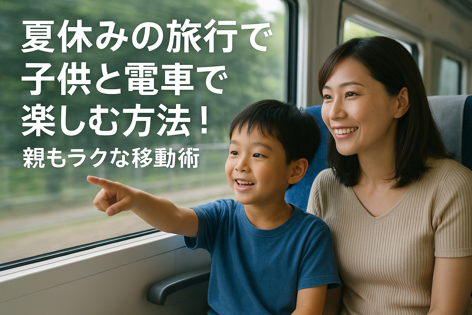 夏休みの旅行で子供と電車で楽しむ方法!親もラクな移動術