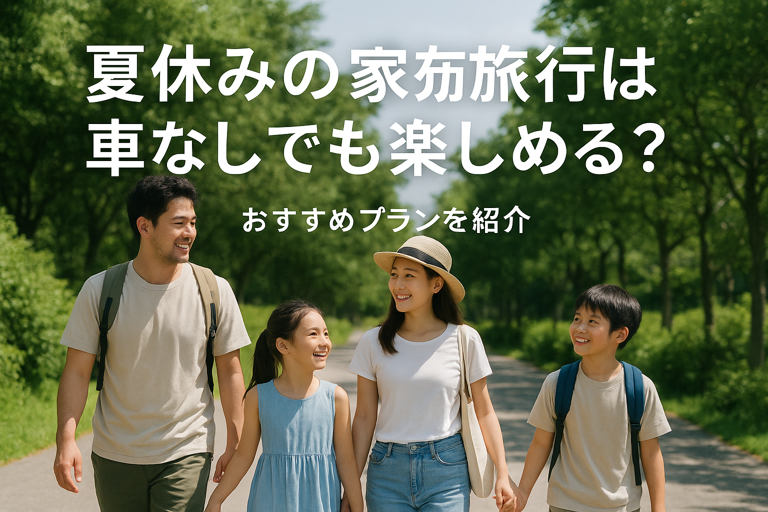 夏休みの家族旅行は車なしでも楽しめる？おすすめプランを紹介