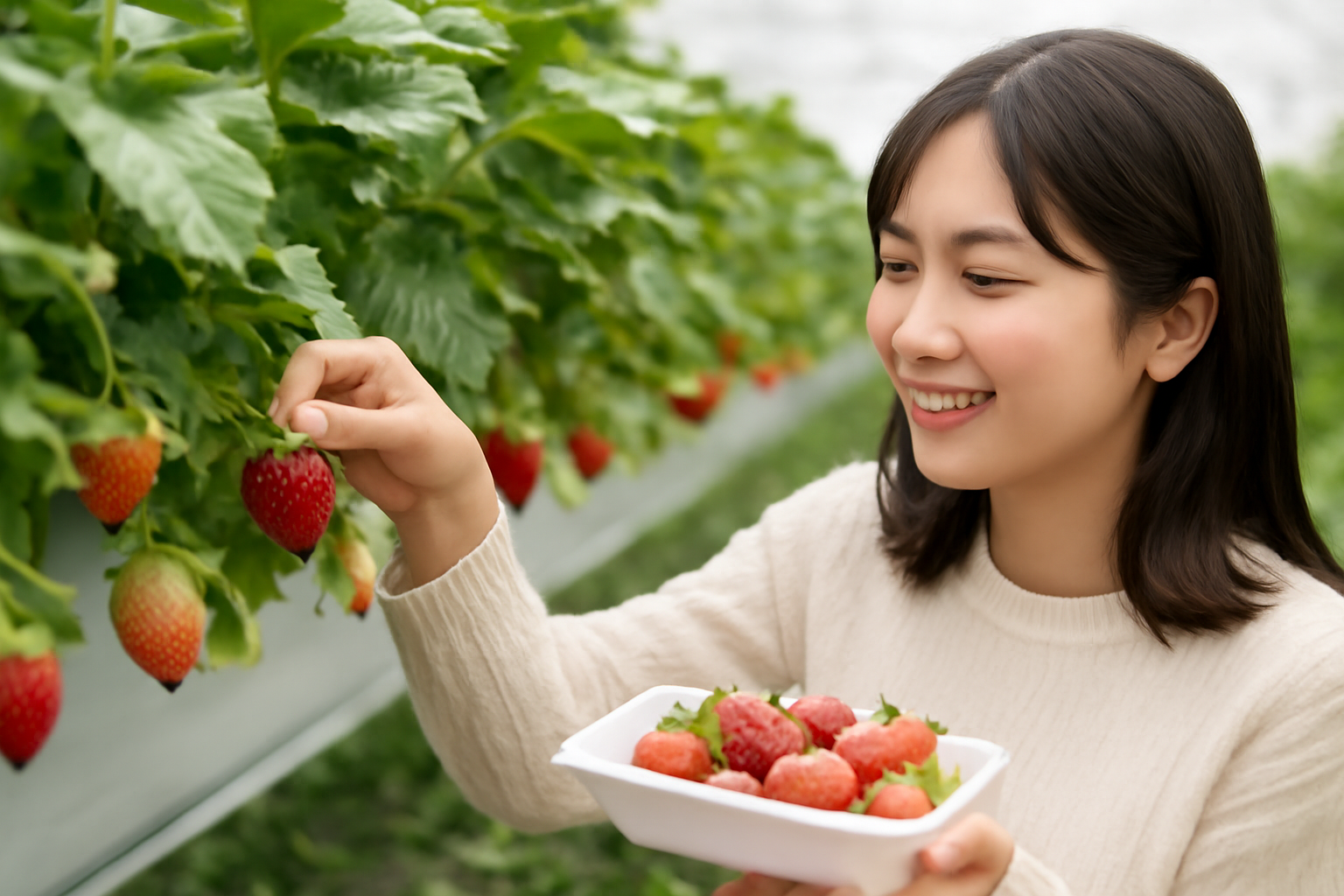 30分いちご狩りの平均は「20〜30個前後」とされています！