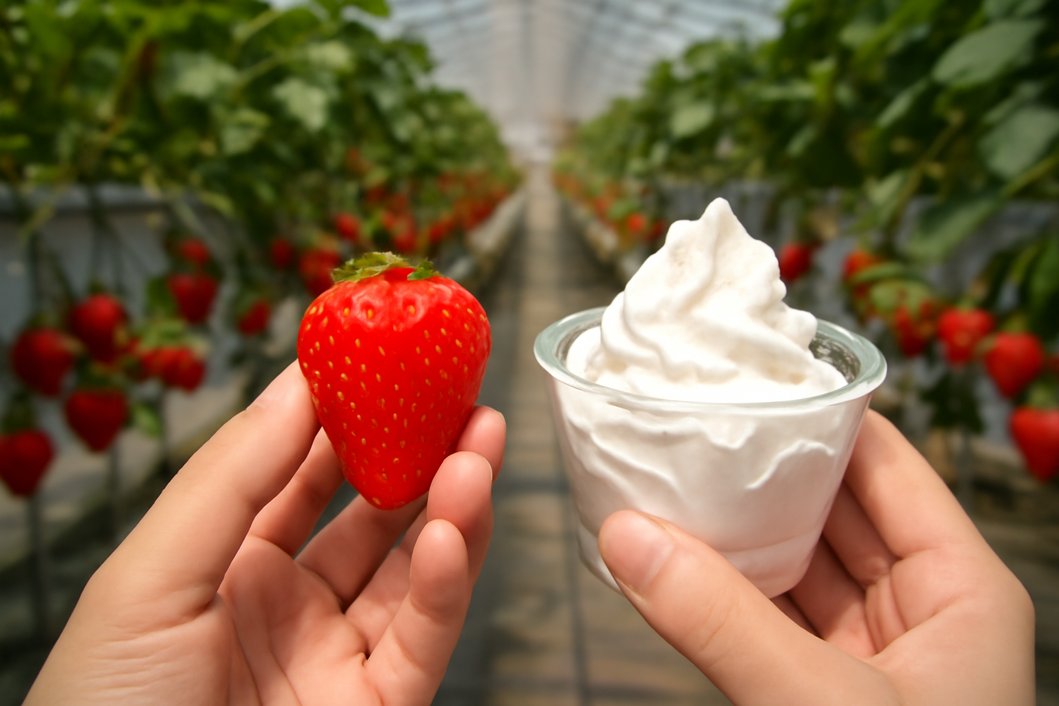 ホイップクリームは持参OKな農園が多い！ただし事前確認が安心ですね！